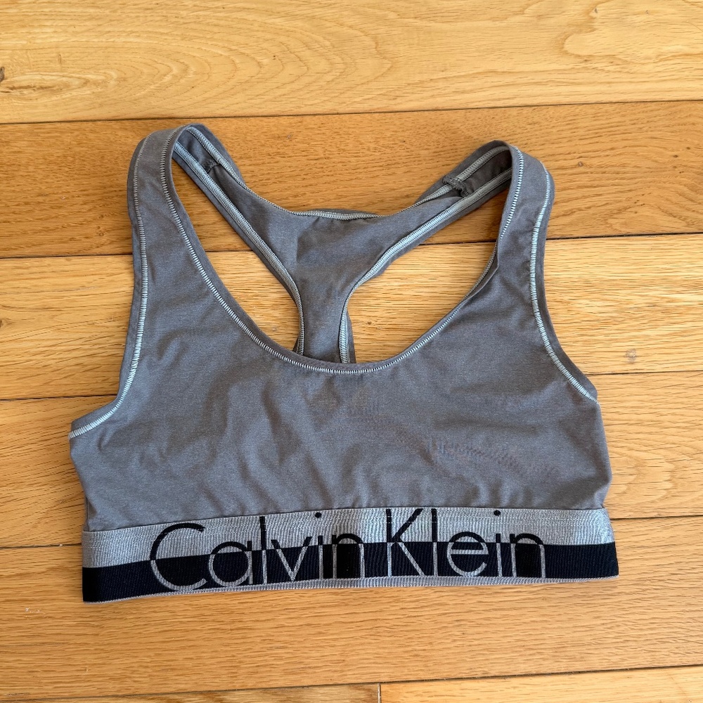 CALVIN KLEIN Grey Bralette | Size S